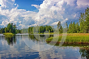 An island on Suna river Karelia