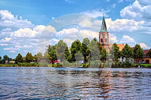 Island town Werder Havel with church Maria Meeresstern photo