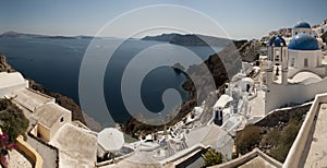 Island views of Santorini