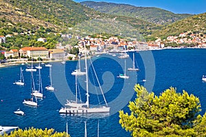 Island of Vis yachting waterfront view
