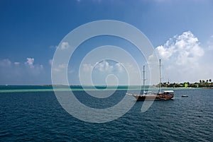 The islands and atolls of the Maldives