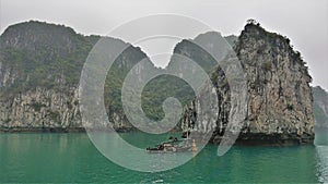 The islands in Halong Bay