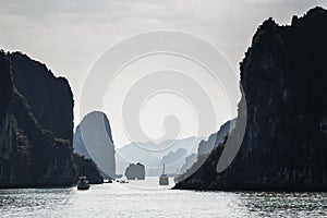 islands in Halong bay, north vietnam, summer