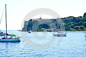 The islands of lerins off the coast of cannes photo