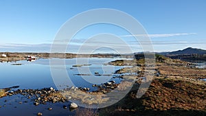 Islands and mountain from Storlauvoya bridge on the Atlantic road in More og Romsdal in Norway