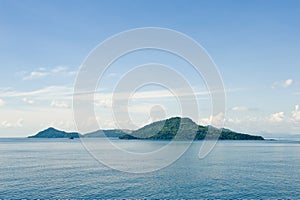 Islands in picturesque ocean photo