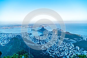 islands and rocks off the coast of Rio de Janeiro, Brazil photo