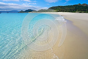 Islas Cies islands beach turquoise near Vigo Galicia