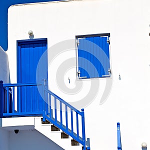 in the isle of greece antorini europe old house and white color