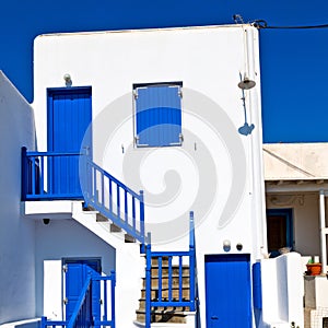 in the isle of greece antorini europe old house and white color