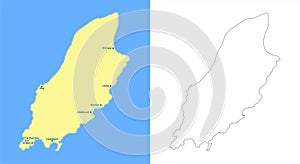 Isle of man island map - cdr format