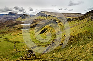 Isle of skye, Quiraing mountain, Scotland scenic landscape