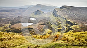 Isle of skye, Quiraing mountains scenery, Scotland scenic landscape, Great Britain