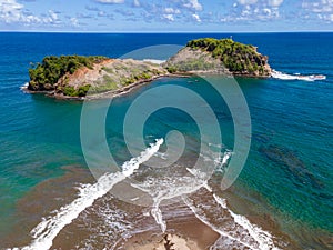 The Islet and the tombolo, Sainte-Marie, Martinique