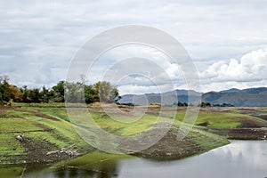 Islets or small islands form within the lake when water recede during long summer