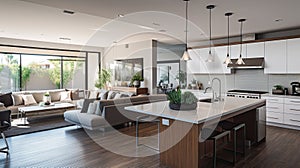 islnd interior of a home