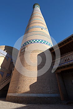 Islom hoja minaret in Itchan Kala - Khiva photo