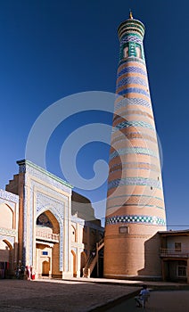 Islom hoja minaret in Itchan Kala - Khiva photo