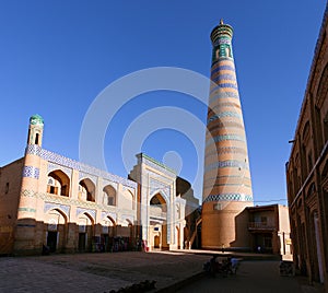 Islom hoja minaret in Itchan Kala - Khiva photo