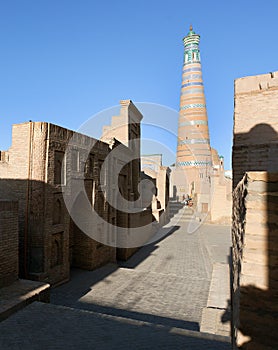 Islom hoja minaret in Itchan Kala - Khiva photo