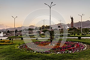 Ismail Somoni park in Khujand, Tajikist