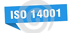 iso 14001 banner. iso 14001 speech bubble.