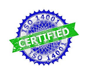 ISO 14001 CERTIFIED Bicolor Rosette Corroded Stamp Seal