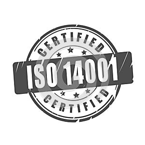 ISO 14001 certified vector stamp