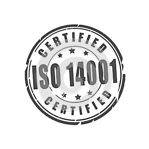 ISO 14001 certified vector stamp