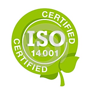 ISO 14001 international standard approved stamp