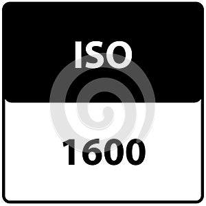 ISO 1600 camera icon set