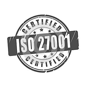 ISO 27001 certified vector stamp
