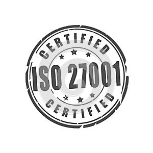 ISO 27001 certified vector stamp