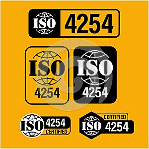 ISO 4254 certified vector icon set, Agricultural machinery abstract.