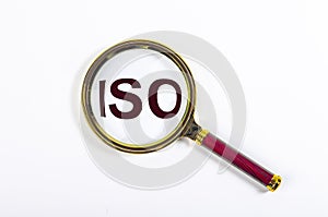 ISO acronym inscription. Standards and certificates