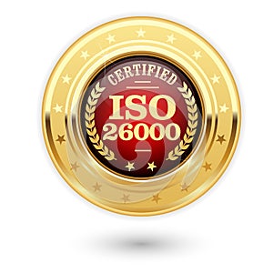 ISO 26000 certified medal - Social responsibility