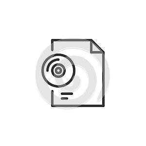 ISO file format outline icon