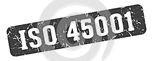 iso 45001 rectangular sign. iso 45001 stamp