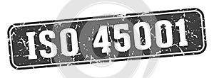 iso 45001 rectangular sign. iso 45001 stamp