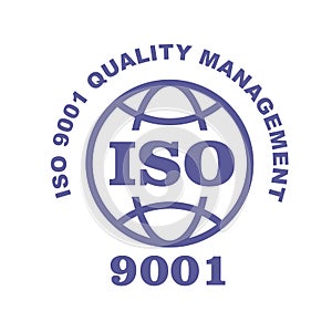 ISO 9001 stamp sign - quality management systems, QMS photo