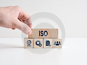 ISO standards quality control, assurance and warranty certification concept