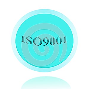 ISO9001 certified icon or symbol image concept design with busin