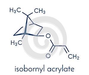 Isobornyl acrylate molecule. Skeletal formula
