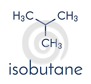 Isobutane i-butane, methylpropane alkane molecule. Used as refrigerant in freezers and refrigerators and as propellant in.