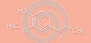 Isoeugenol fragrance molecule. Skeletal formula.