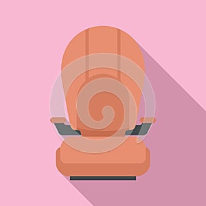 Isofix kid car seat icon, flat style photo