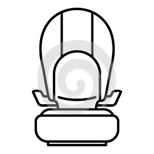 Isofix kid car seat icon, outline style photo