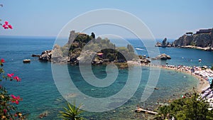 Isola Bella - Beautiful Island & Stunning Beach Lagoon in Taormina, Sicily Italy