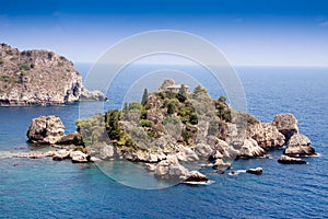 Isola Bella, beautiful island, Taormina, Sicily photo