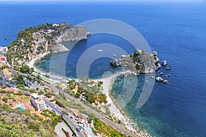 Isola Bella island and beach in Taormina, Sicily, Italy